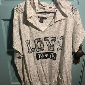 Short sleeve sweatshirt 3x
